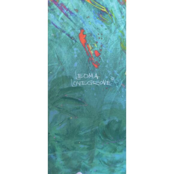 Leoma Lovegrove High Low Sleeveless Colorful Dress XXL Beach Vacation Tropical - Picture 4 of 5